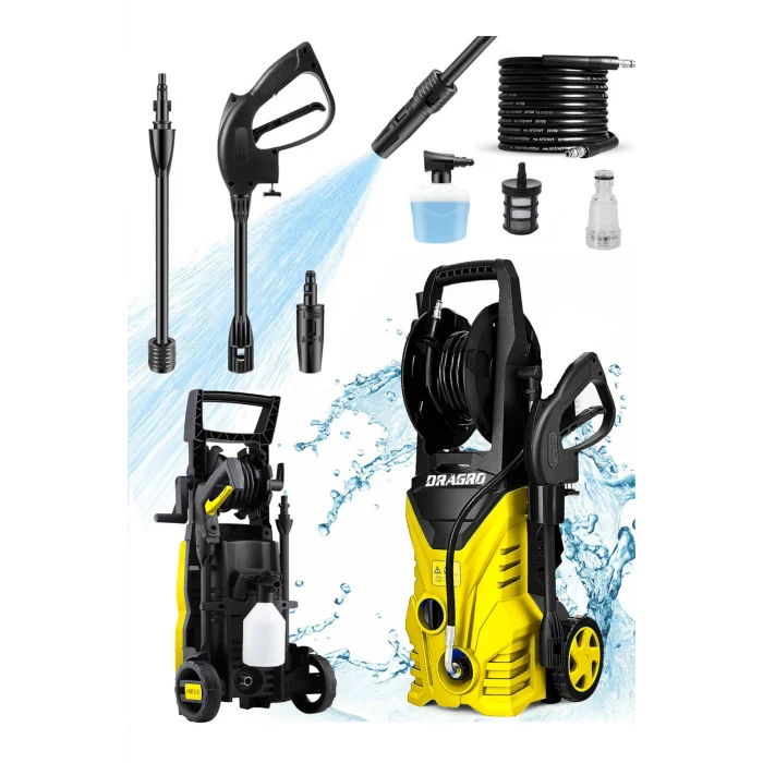 Genel Ürün Alman Pro Yüksek Basınçlı 180 Bar Musluk Ve Kovadan Su Çekme Bahçe Oto Yıkama Makinesi