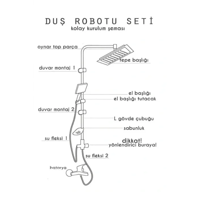 Genel Ürün Miray Robot Duş Seti