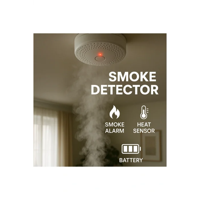 Genel Ürün Ct-9451 Pilli Duman Dedektörü Kablosuz Yangın Alarm Sensörü