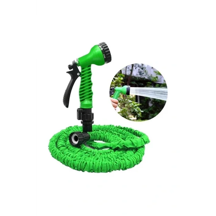 Genel Ürün Uzayan Balkon Bahçe Araba Yıkama Püskürtme Hortumu 7.5 M Rakorlu Musluklara Uygun