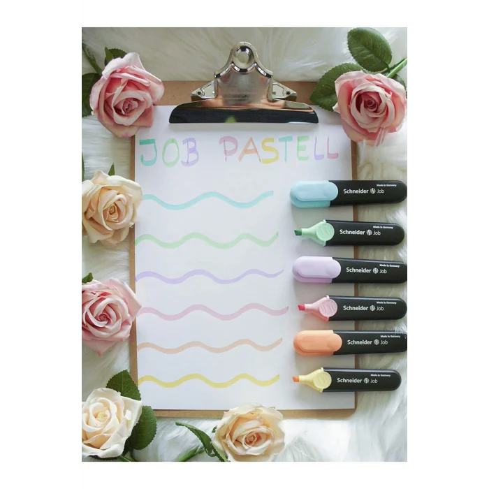 Genel Ürün Job 150 Pastel Fosforlu Kalem 6lı Set