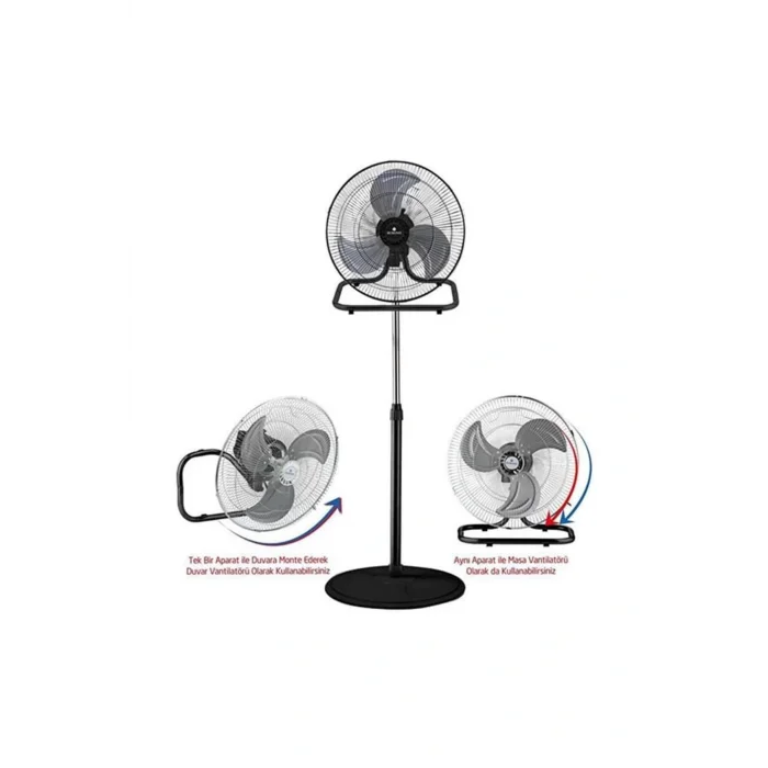 Genel Ürün RBS25 PREMIUM PRO 18 INCH 46CM SANAYI TIPI VANTİLATÖR SİYAH