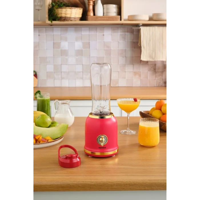 Genel Ürün Retro Personal Kişisel Smoothie Blender Red