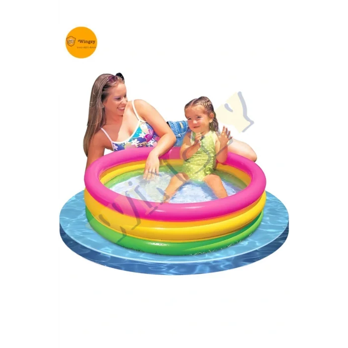 Genel Ürün Renkli 3 Boğumlu Bebek Havuzu 86x25 cm, Hediye BONE ile keyifli serinleme