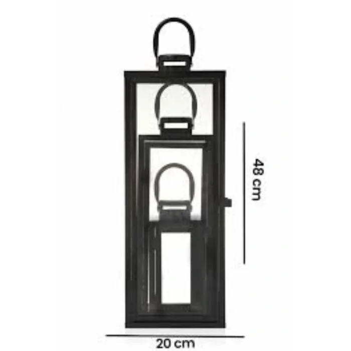 Genel Ürün Dekoratif Üçlü Mumluk Fener - 3lü Metal Şamdan