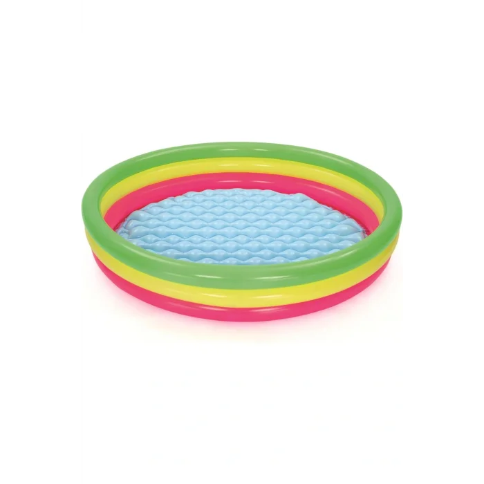 Genel Ürün Bw51103 Şişme Taban 3 Halkalı Yuvarlak Şişme Çocuk Havuzu 102x24cm Kutulu