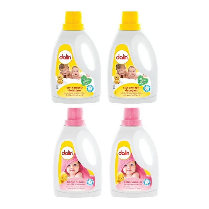 Genel Ürün Sıvı Çamaşır Deterjanı 1500 ml Bahar Ninnisi Yumuşatıcı 1500 ml x2 Adet
