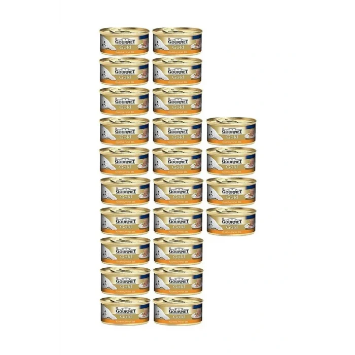 Genel Ürün Purina Gold Kıyılmış Hindi Etli Konserve Yetişkin Kedi Maması 24 x 85 G