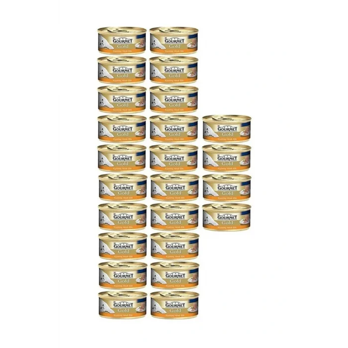 Genel Ürün Purina Gold Kıyılmış Hindi Etli Konserve Yetişkin Kedi Maması 24 x 85 G