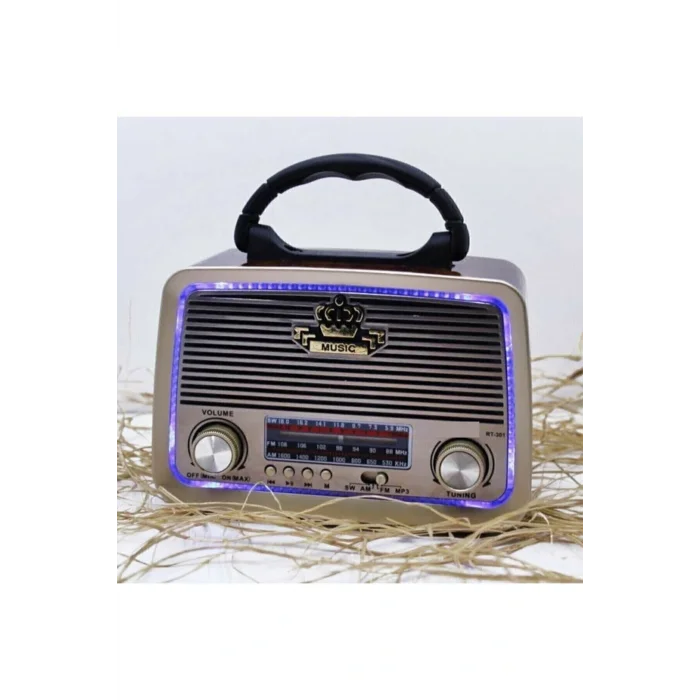 Genel Ürün 301 Nostalji Bluetooth Radyo Usb Sd Mp3 Player Pra-157