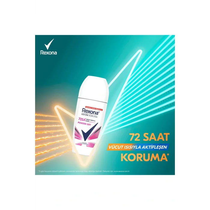 Kol Saati Üstün Koruma Kadın Roll On Deodorant Powder Dry 72 Saat Kesintisiz Koruma 50 ml x2