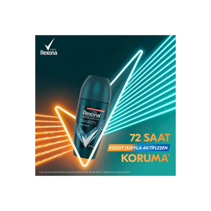 Kol Saati Üstün Koruma Erkek Roll On Deodorant Xtra Cool 72 Saat Kesintisiz Koruma 50 ml x2