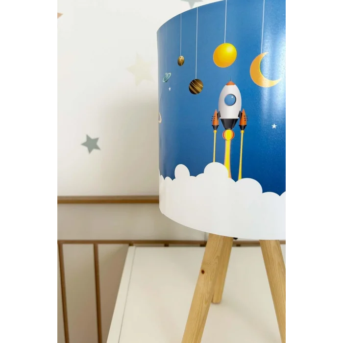 Genel Ürün Bulutlar Ve Uzay Mekiği Çocuk Odası Abajur