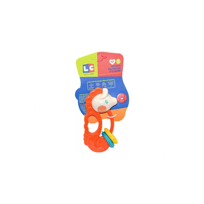 Genel Ürün Renkli Deniz Atı Çıngırak ve Diş Kaşıyıcı, Bebekler İçin Eğlenceli ve Güvenli Oyun Arkadaşı