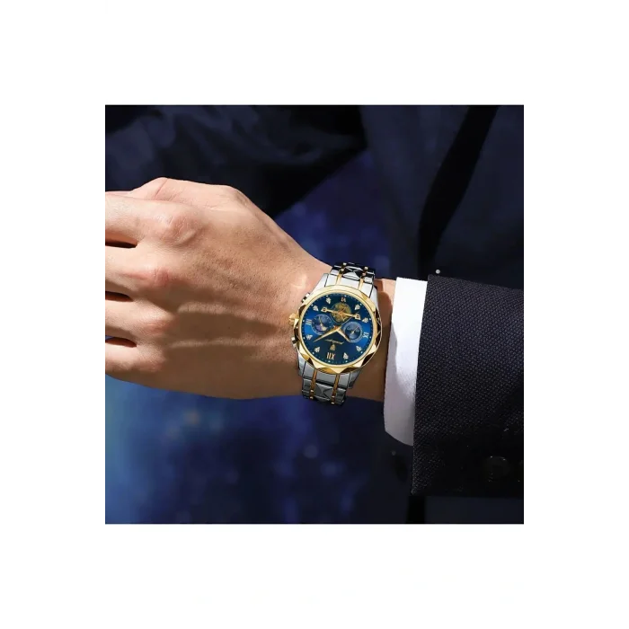 Kol Saati Orijinal Paslanmaz Çelik Kristal Cam Erkek Lüx 1. Sınıf Kol Saati