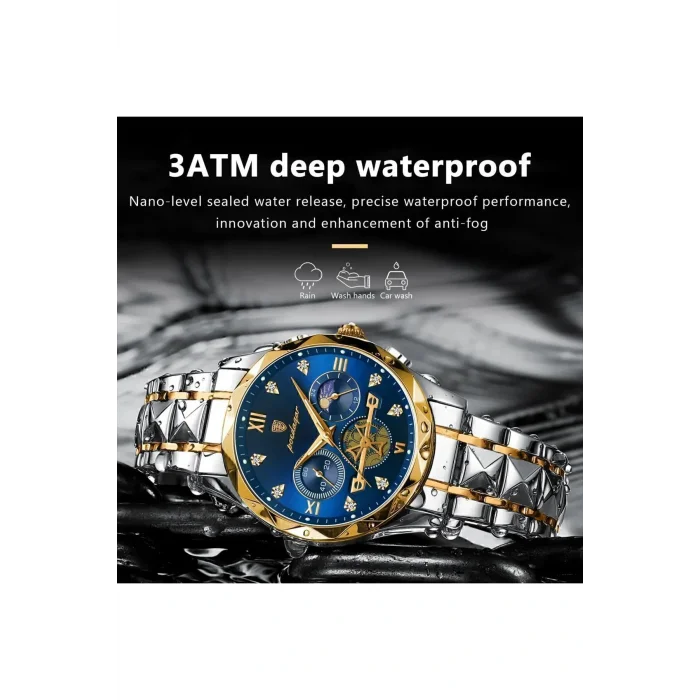 Kol Saati Orijinal Paslanmaz Çelik Kristal Cam Erkek Lüx 1. Sınıf Kol Saati