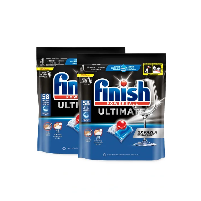 Genel Ürün Ultimate Hepsi Bir Arada Bulaşık Makinesi Deterjanı  Kapsül Tablet  116 Adet (58 x 2li)