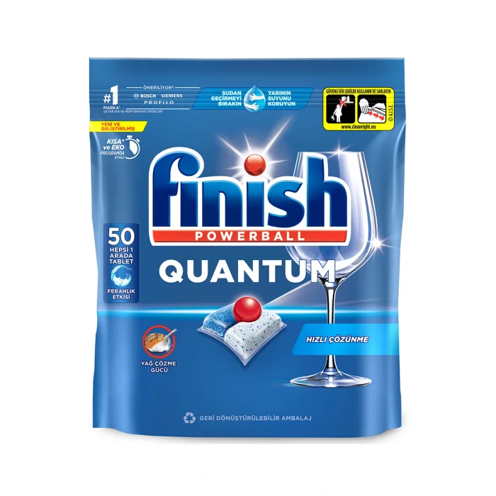 Genel Ürün Quantum Hepsi Bir Arada 50 Kapsül Bulaşık Makinesi Deterjanı Tableti
