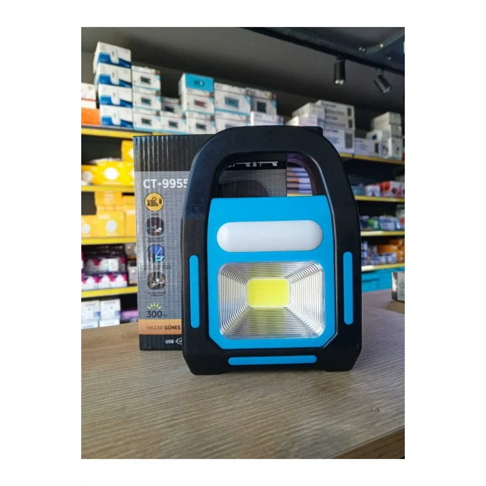 Genel Ürün Ct-9955 Hazar Şarjlı Güneş Enerjili El Feneri (beyaz Işık)