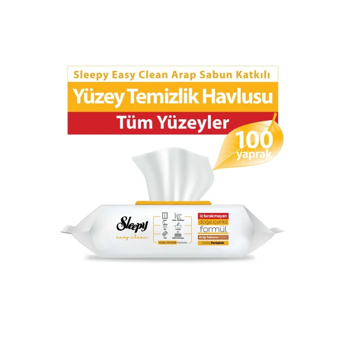 Havlu Easy Clean Arap Sabunu Katkılı Yüzey Temizlik Havlusu&Mendili 100 Yaprak