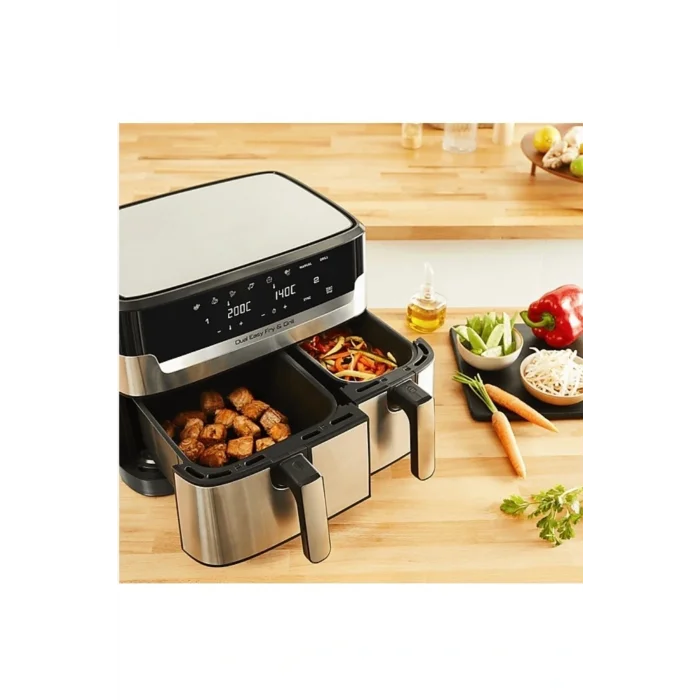 Genel Ürün 8.3L Aile Boyu Kapasite Dual Çift Hazneli Fritöz | 8 Otomatik Program | Kolay Temizlik