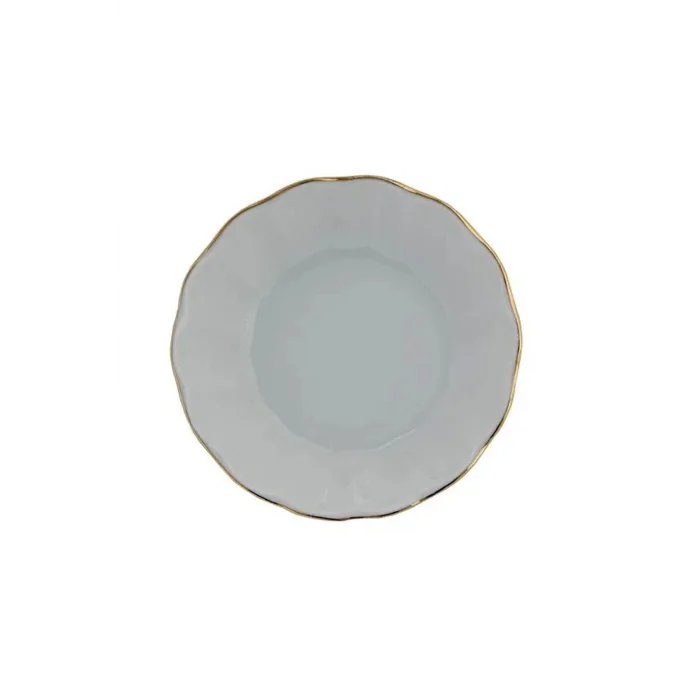 Genel Ürün 6 Kişilik Porselen Kahveci Çay Tabağı - Inci Gold