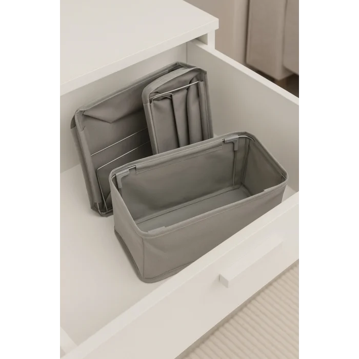 Dolap Düzenleyici 3 lü Katlanabilir Telli Çekmece Dolap Düzenleyici Set Çekmece Organizeri Saklama Kutusu