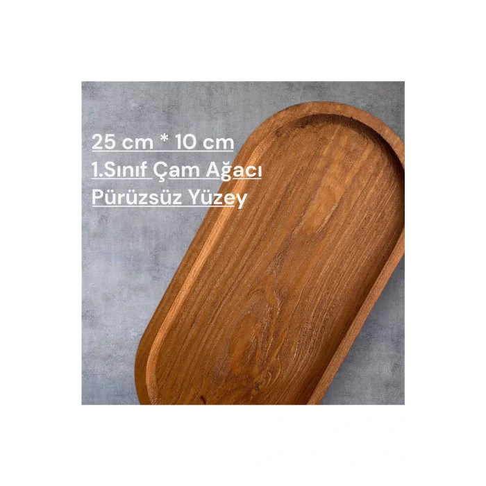 Genel Ürün Ahşap Servis Sunum Tahtası 25 Cm Kayın Sunumluk
