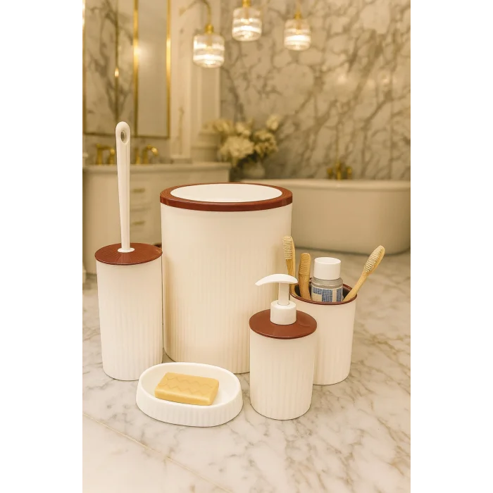 Genel Ürün Banyo Seti, Yuvarlak, Beyaz, Hacim: 6 litre