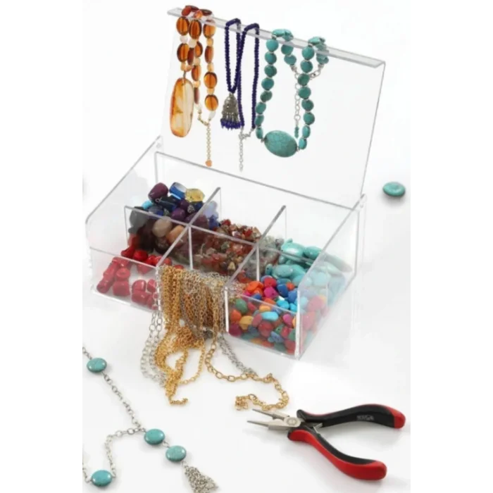 Genel Ürün 6 Bölmeli Kapaklı Çay Kutusu Poşet Bitki Çayı Kabı