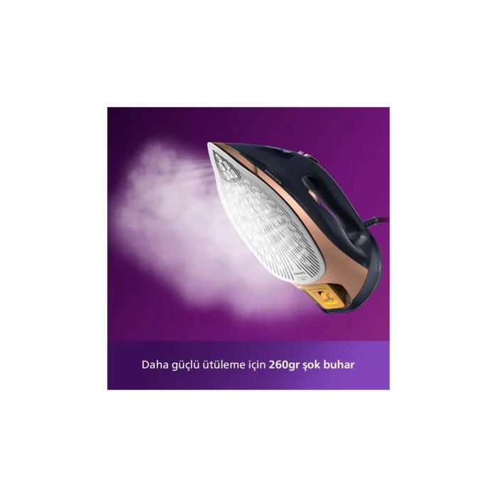 Genel Ürün Azur Serisi Buharlı Ütü, 260g Turbo Şok Buhar, 85g/dk Sürekli Buhar - Sıfır Yanık Riski DST7510/80