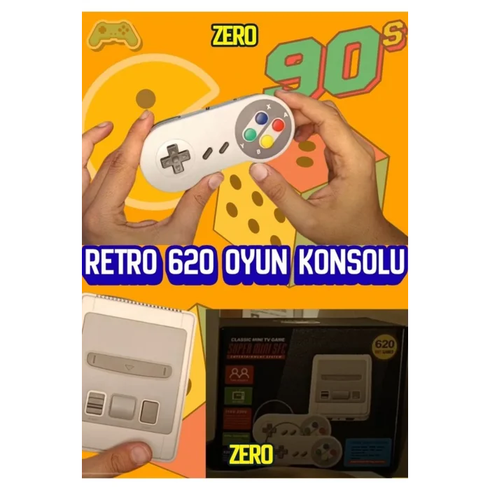 Genel Ürün Retro Mini 620 Game 620 Oyunlu Klasik Televizyon Av Girişli