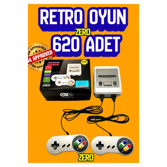 Genel Ürün Retro Mini 620 Game 620 Oyunlu Klasik Televizyon Av Girişli