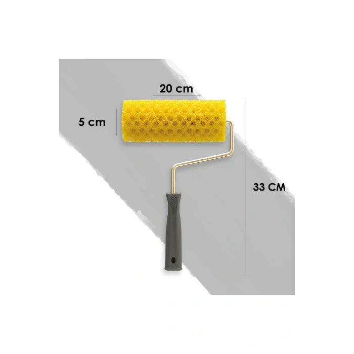 Genel Ürün 1117 Sünger Kristalli Delikli Efekt Rulo 20 cm Grenli Boya Uygulama Rulosu