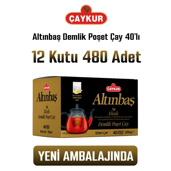 Genel Ürün Altınbaş Demlik Poşet Çay Sade 40*5gr 200gr 12 Paket
