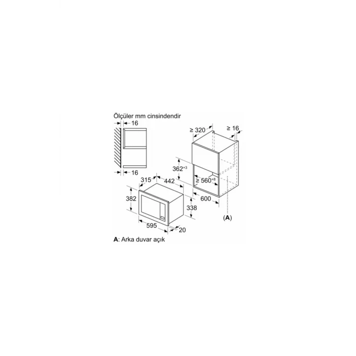 Genel Ürün Frıat8ab Ankastre Mikrodalga Fırın Beyaz
