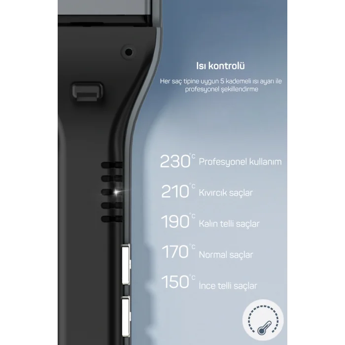 Genel Ürün Trendcare İnce Saç Düzleştirici Seramik Turmalin Plaka Antrasit - AR5077