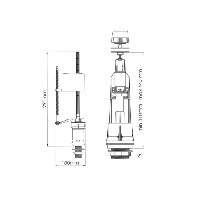 Genel Ürün Tek Basmalı Rezervuar Iç Takımı