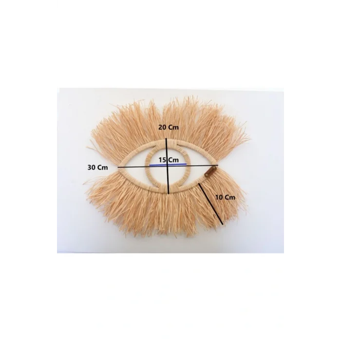 Genel Ürün Dekoratif El Yapımı Rafya Göz Bohem Duvar Süsü