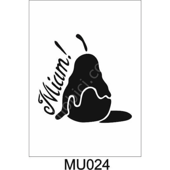 Genel Ürün Mutfak Temalı Desenler Stencil Şablon (20x20) Mu-024