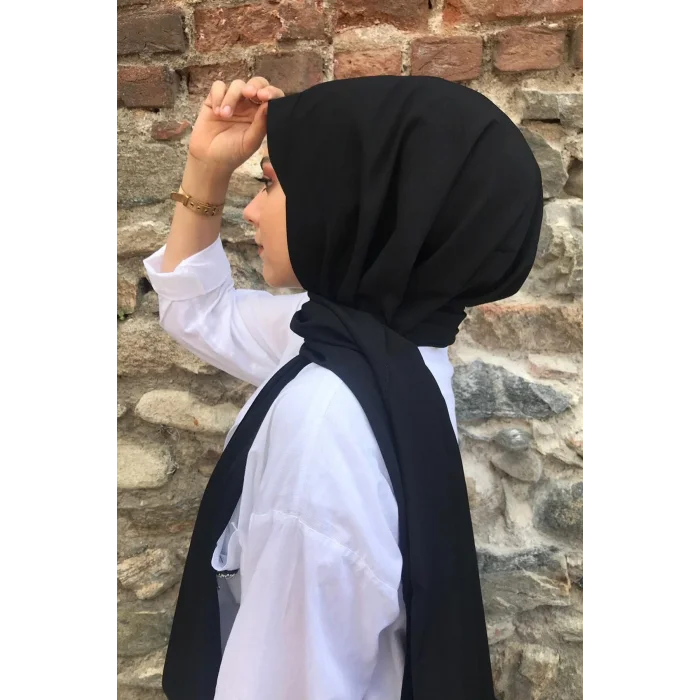 Genel Ürün Siyah Palmiye Storemedine Ipeği Şal