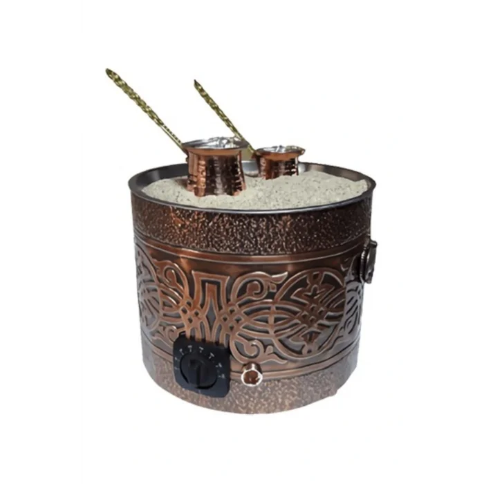 Genel Ürün Türk Kumda Kahvesi Makinesi Bakır 2 Cezveli Kızgın Kahve