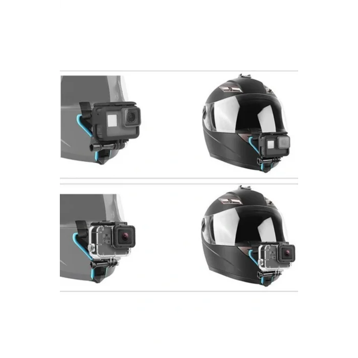 Genel Ürün Aksiyon Kamera Kask Alt Çene Bağlantı Aparatı Gopro Eken Sjcam Aee Uyumlu Gp523 Mavi
