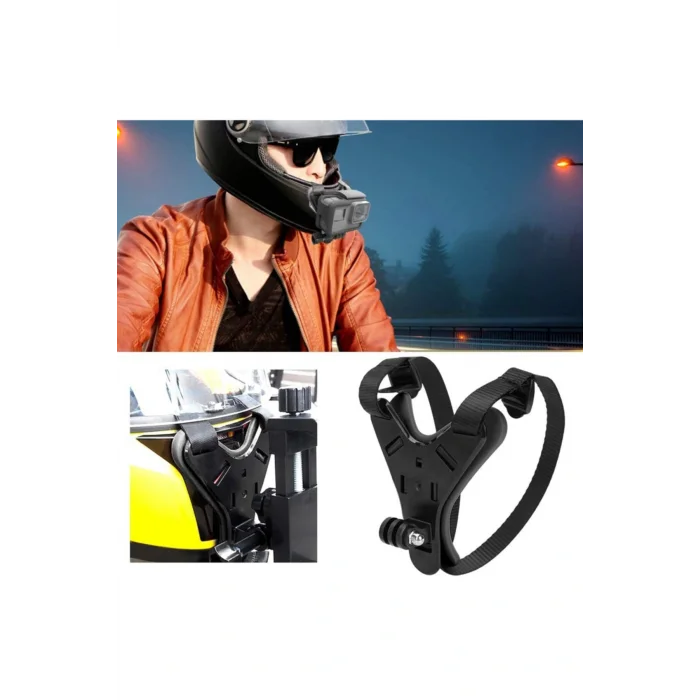 Genel Ürün Eken H9r Sjcam Sj4000 Gopro 10 Aksiyon Kamera Kask Alt Çene Bağlantı Aparatı Gp523 Siyah
