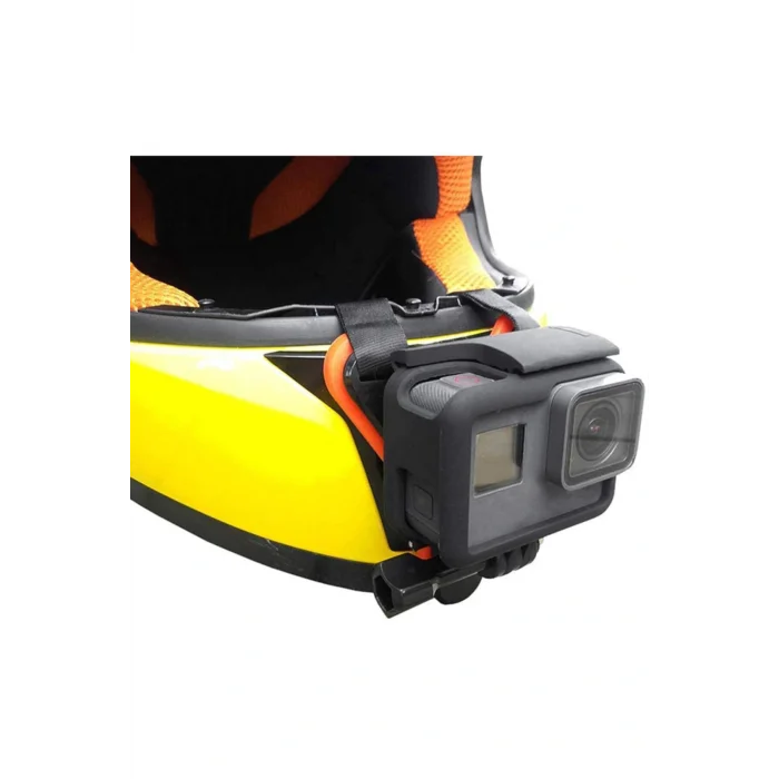 Genel Ürün Gopro 10 Sjcam Sj4000 Eken H9r Aksiyon Kamera Kask Alt Çene Bağlantı Aparatı Gp523 Turuncu