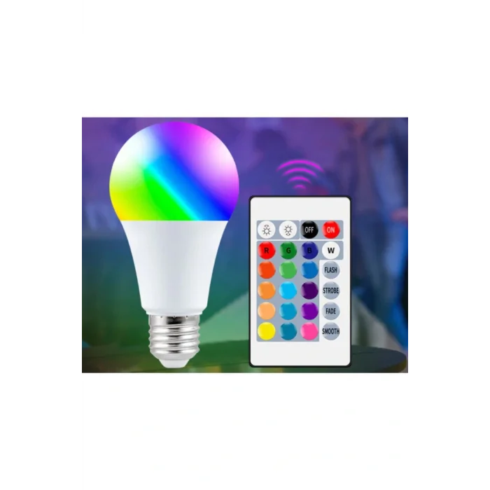 Genel Ürün Led Ampul Uzaktan Kumandalı Rgb E27 3200 K Ct-4058