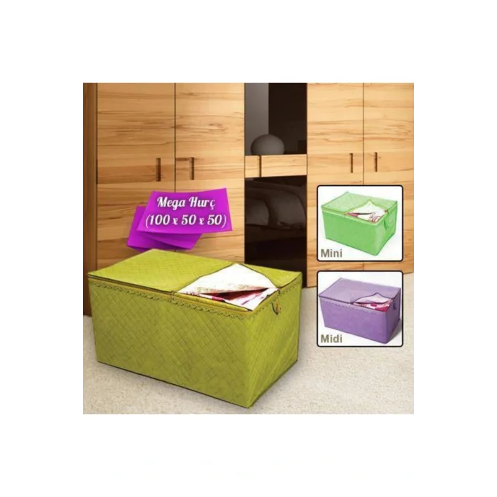 Dolap Düzenleyici Dolap Içi Düzenleyici Sandık Tipi 3lü Hurç Seti Asorti Pratik Düzenleme Hurcu Eşya Kıyafet Hurç Set