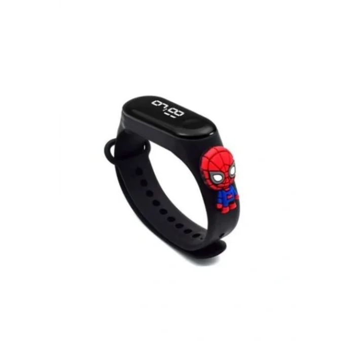 Kol Saati Spider Man Örümcek Adam Çocuk Kol Saati Dokunmatik Led Su Geçirmez