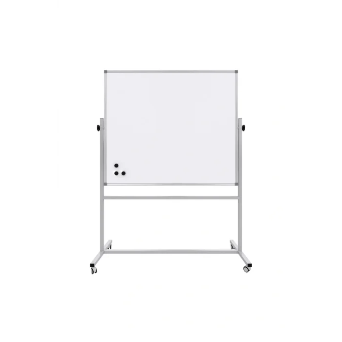 Genel Ürün 120x140 Mobil 360 Derece Dönerli Çift Taraflı Mıknatıs Yüzey Tekerlekli Ayaklı Yazı Tahtası