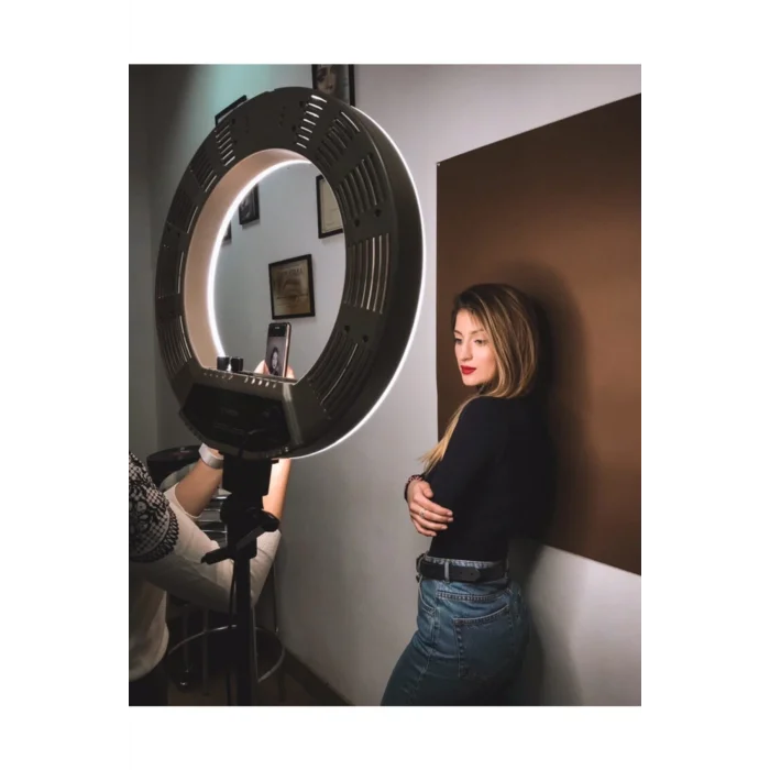 Genel Ürün A+ Kalite Megalux Ring Light Led Işık Halkası 18 Inç Profesyonel Influencer Işığı 210 Cm Monopod